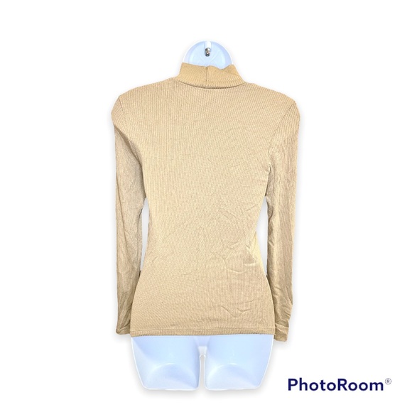 Beige Mock Turtleneck - Picture 2 of 5